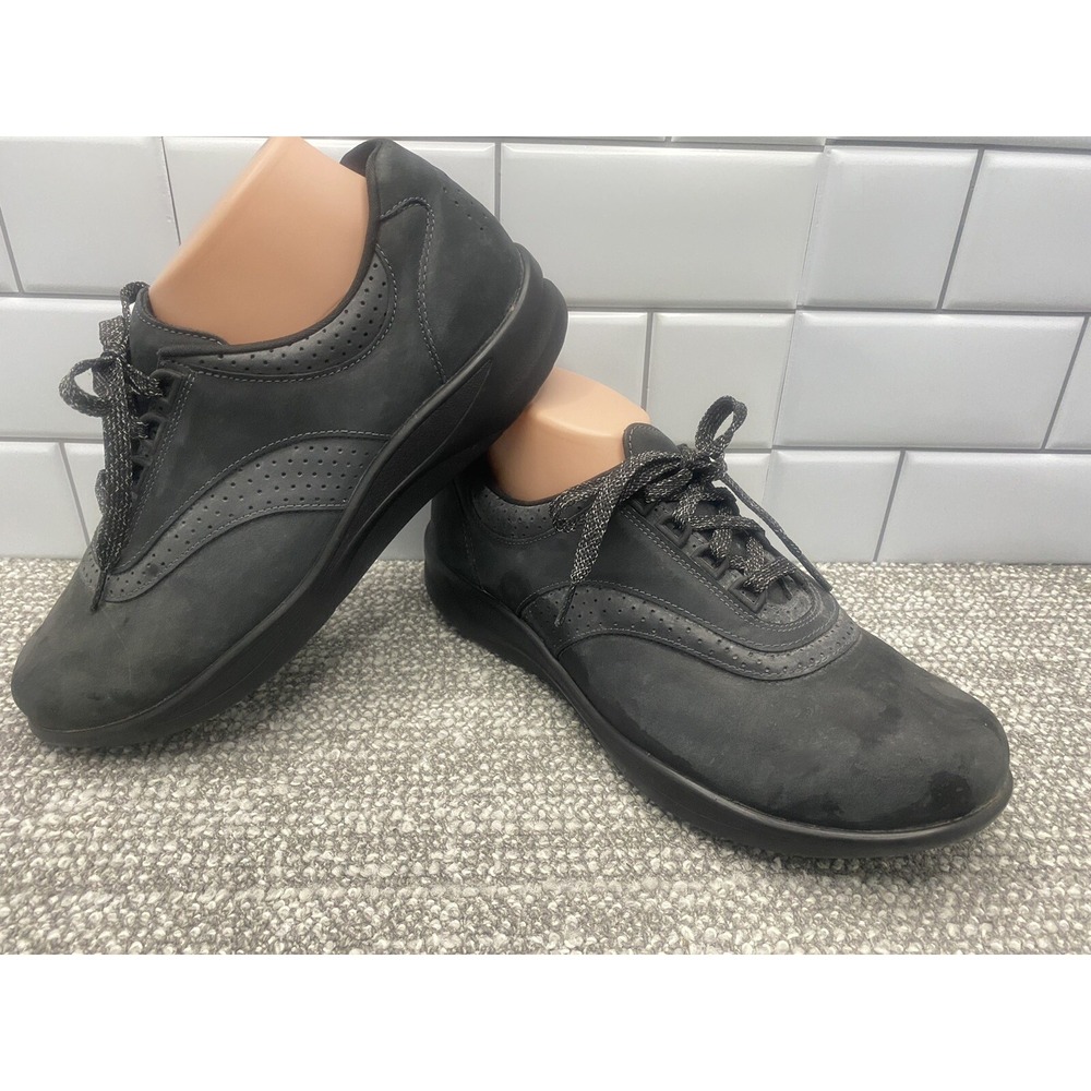SAS Womens Shoes Sz 10 M Oxford Sneaker Style Black Suede Leather Comfort‎ S5